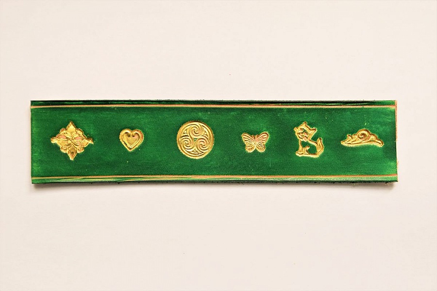 bracelet personnalis&eacute; cuir dor&eacute;