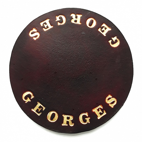 Dessous de verre personnalis&eacute; or